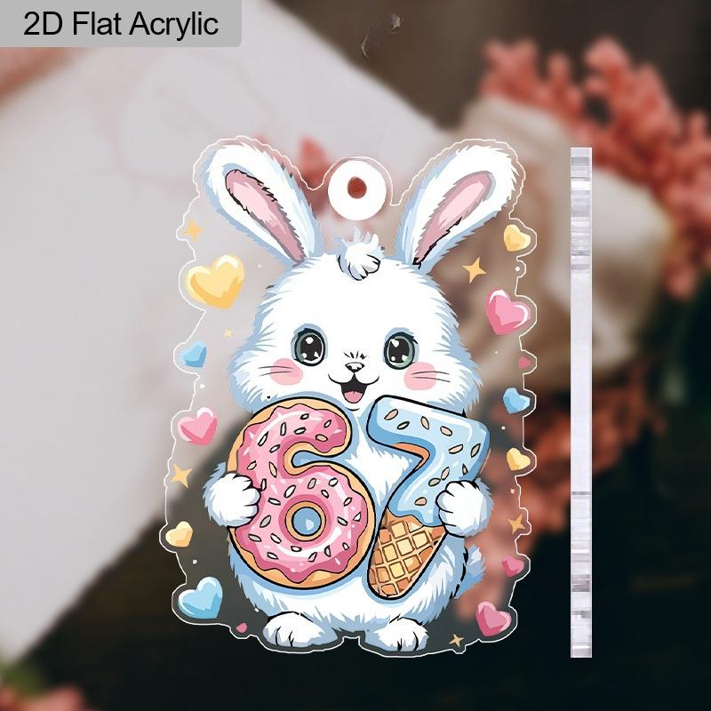 

2D Flat Acrylic 67 Decoration, Indoor and Outdoor Decoration - No Need for Batteries/electricity, Store Decoration, Durable Outdoor Decoration 8*8cm