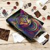 Colorful Cat Leather Notebook – Handcrafted Vintage Leather Diary