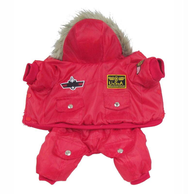 Cross-Border Air Force One-Piece Cotton Coat for Small Dogs - Winter Teddy Outfit