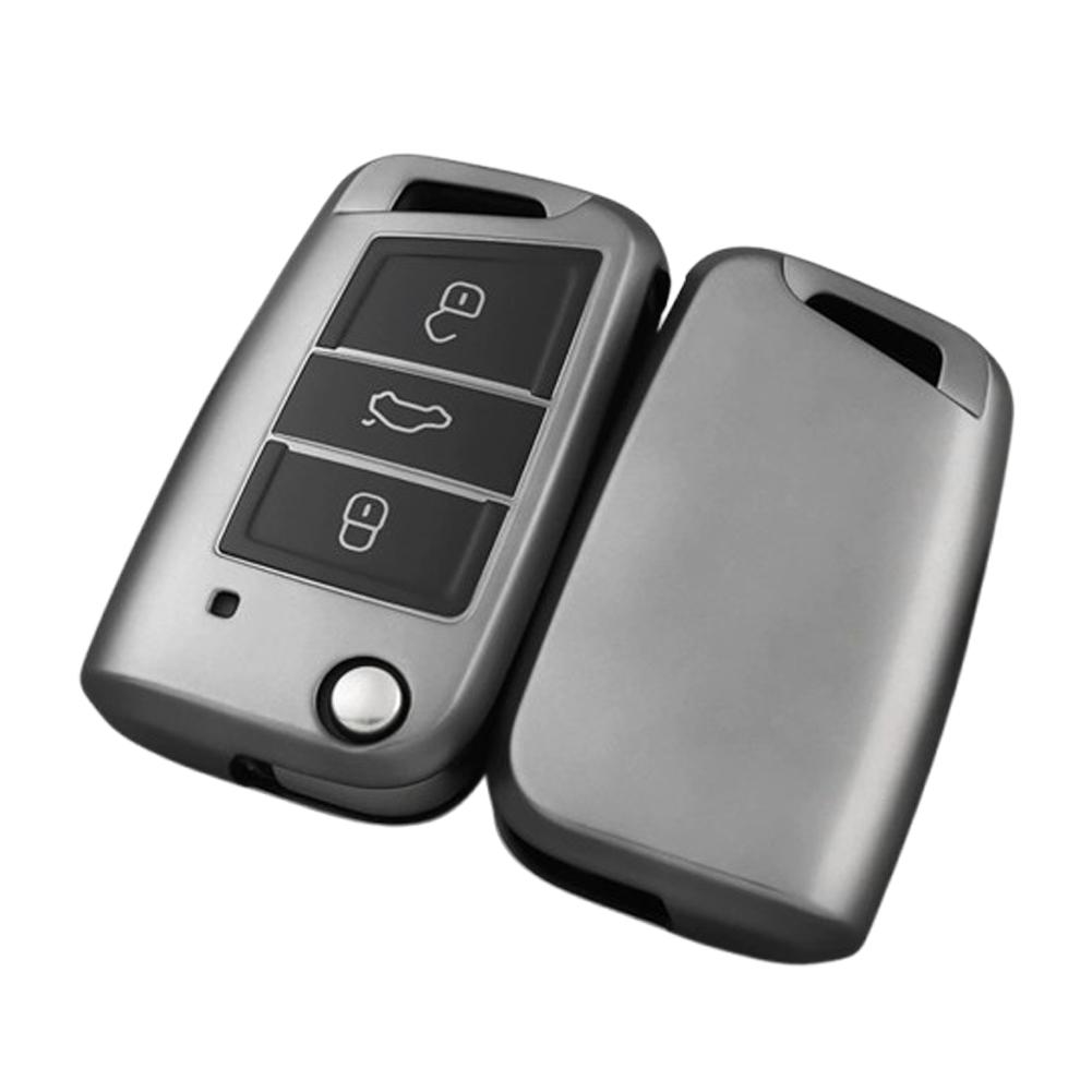 TPU Car Flip Key Case Cover Shell Fob For Seat Ateca Leon FR Ibiza Skoda Octavia Kodiaq