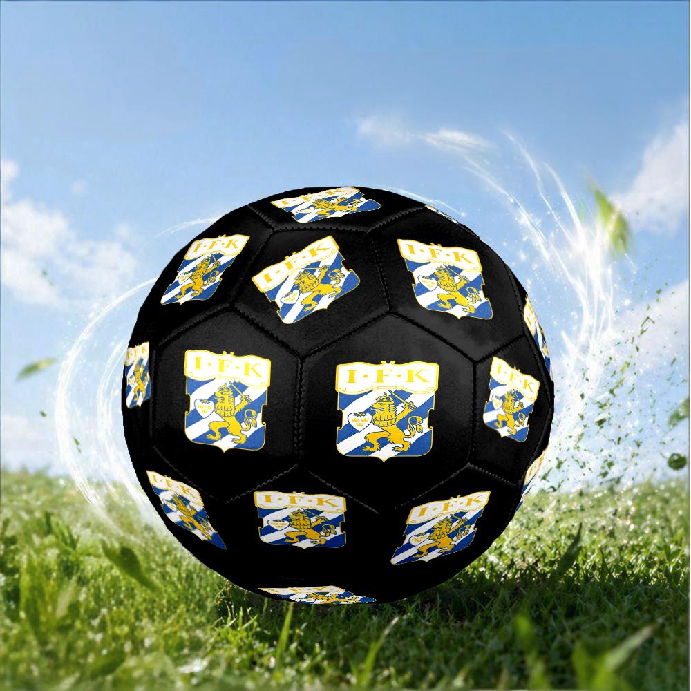 Ifk Lion Crest Emblem Size 5 Soccer Ball,Indoor/Outdoor Suitable for Training Matches Tournaments Practice Games Perfect Gift for Fan