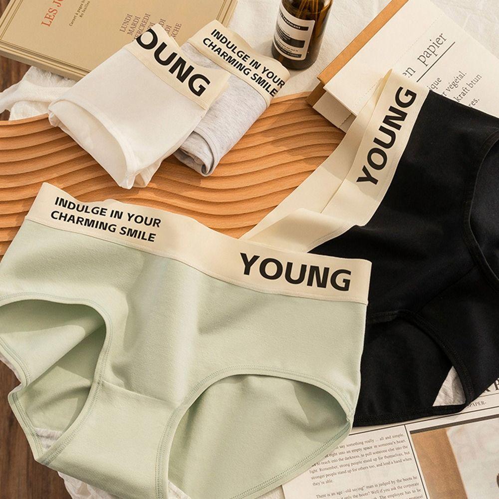

Female Lingerie Letter Printing Panties Sweet Women s Underwear Comfortable Mid Waist Briefs Lady