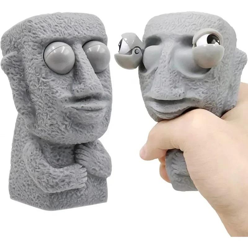 Stone Man Releases Stress Toy Eye Popping Slow Rebound Soft Squeeze Sensory Fidget Toy For Kids Funny Stuff Adult Teen Gifts