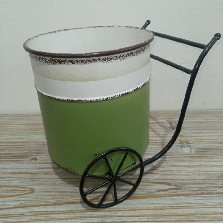 Iron Sheet Bucket Retro Flower Pot Courtyard Vase Home Furnishings Garden Decorate Garden Supplies Display