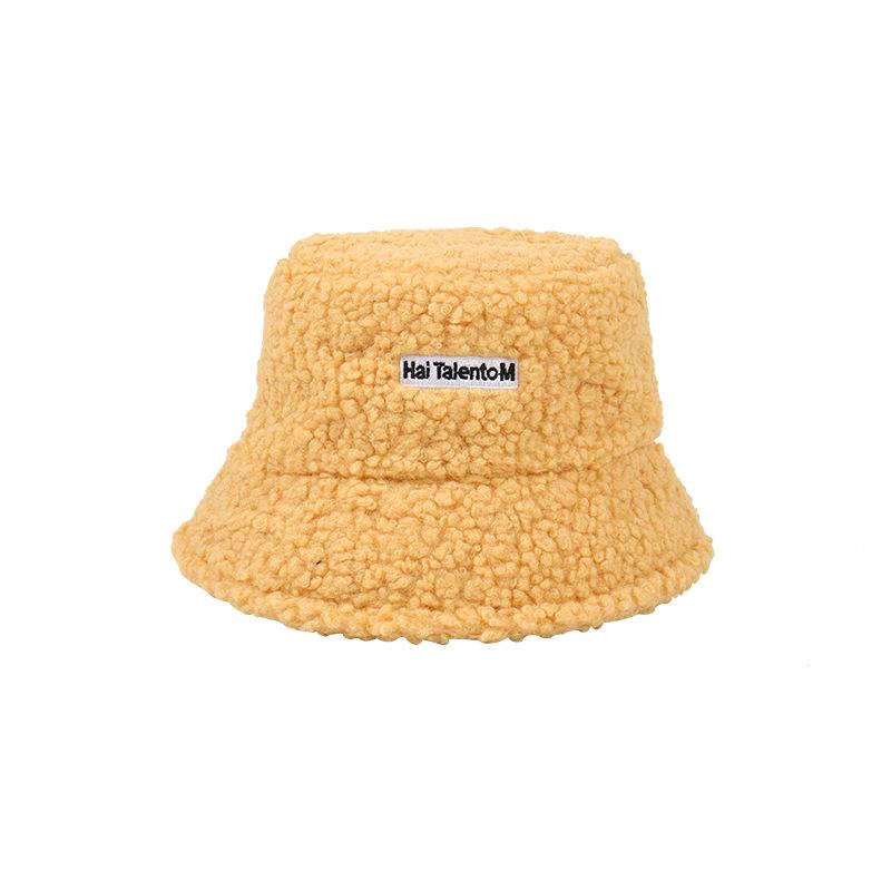 Autumn and winter ladies hat teddy plush bucket hat fashion versatile basin hat warm hat