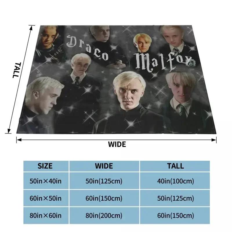 Draco Malfoy Blankets Flannel Spring/Autumn Handsome Boy Purebred Multi-function Soft Throw Blanket for Sofa Office Rug Piece