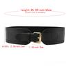 Elastic Women's Waist Seal Square Pin Buckle Fashion Belt Stretch Wide Belt with Suit Jacket