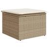 VidaXL Garden Stool with Cushion, Seat with Cover, Outdoor Patio Balcony Terrace Furniture, Beige 55x55x37cm 366057