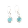 Attractive Blue Cat's Eye Gemstone 925 Sterling Silver Earrings For Women's1.67" CE-14-34