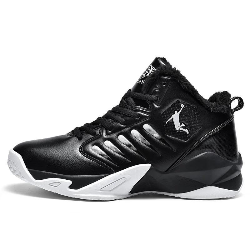 Fashion Winter Thickening Men's Basketball Shoes Athletic Non-Slip Sports Original Male Breathable Sneakers Outdoor Field Basket Shoes