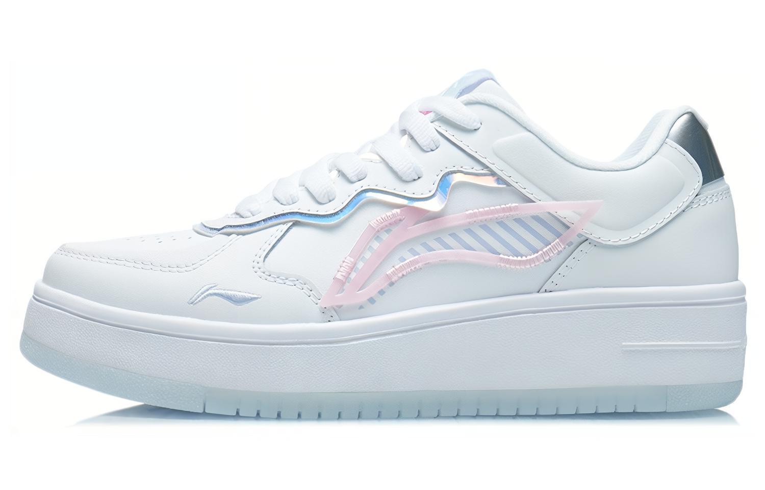 Li Ning Rising Phoenix Thermal Slip Resistant Thermal Slip Resistant Low top Skateboard Shoes Women s White AGCR304-1 36