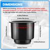 SDTC Tech Black Sofa Cup Holder, Ert Universal Cup Drink Holde For RV Boats, Cars, Sofas And Golf Carts (2-Piece)