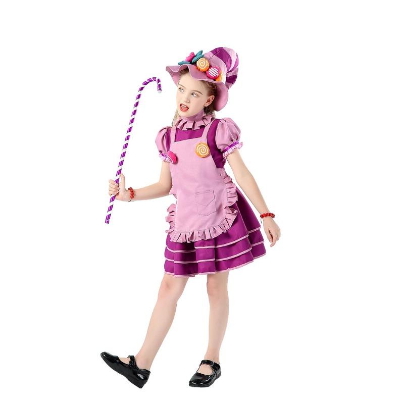 Halloween Costume, Parent-Child Game Character Costume Candy Witch Lulu Purple Cake Dress