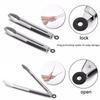 New 1Pcs Kitchen Tongs 25cm Stainless Steel Locking Kitchen Tongs