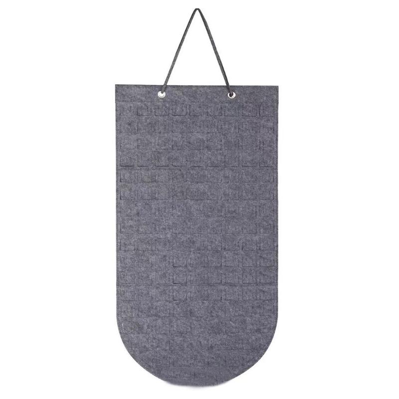 Портативные держатели для значков из фетра сумки для хранения многофункциональные мягкие органайзеры для ключей и мелких предметов для коллекционеров темно-серого 780₽