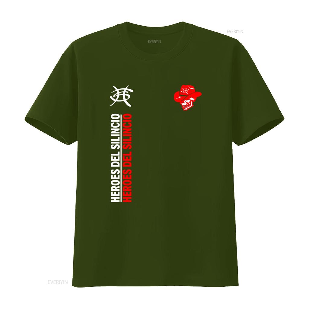Nové HEROS DEL SILENCIO Rocková Kapela Lebka Potlač Čierne Pánske Tričko Dostupný vo Veľkostiach S M L XL 2XL Vintage Prané Priedušné