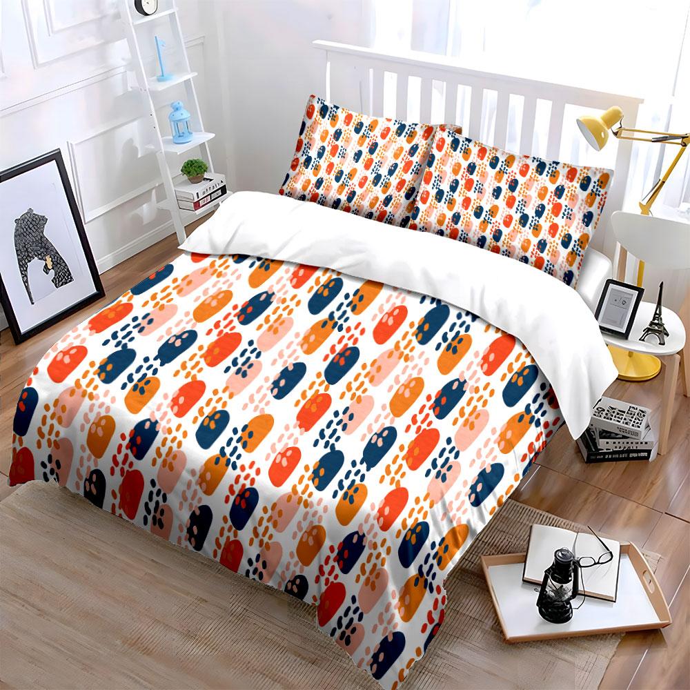 Abstract Colorful Dot Design Bedding Duvet Cover Set Duvet Cover Pillowcases (1 * Duvet Cover 2 * Pillowcases, without duvet insert)
