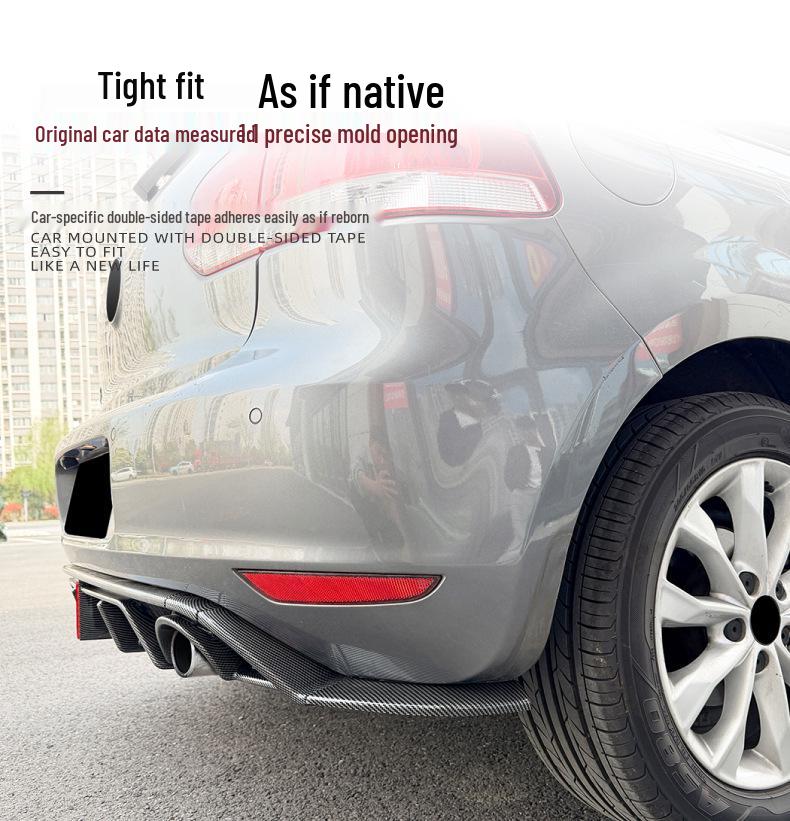 Rear Bumper Diffuser for Volkswagen Golf MK6 (2008-2012) Standard Edition