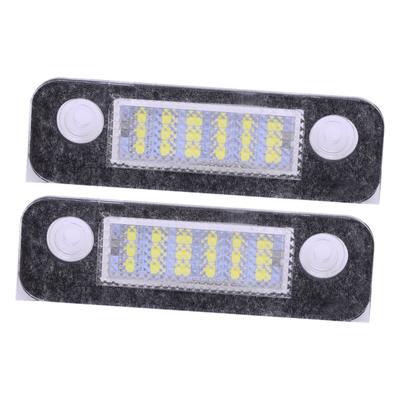 68160 YS4Z13550BA 2Pcs White Number Plate Light LED License Tag Lamp 12V 2W 1332916 Fit for Ford Fiesta MK5 Mondeo MK2 Fusion