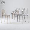 Homlly Chair Modern Acrylic Stacking Kitchen Dining Room Chair