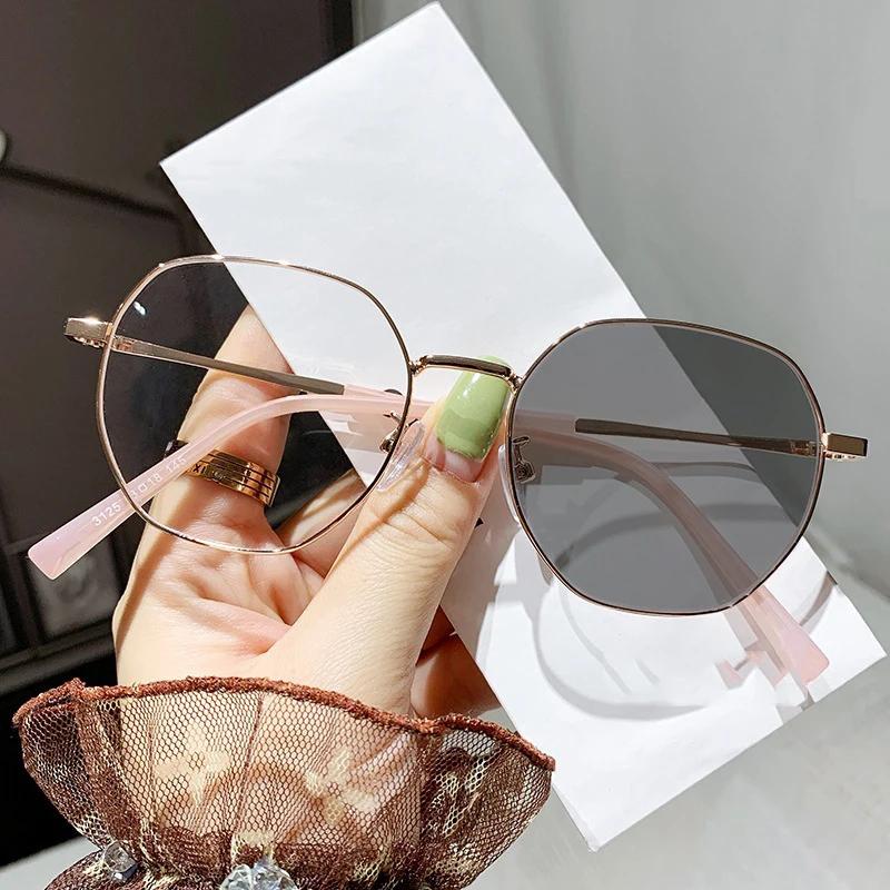 Luxury Women Men's Myopia Glasses Fashion Trend Smart Color Changing Short Sight Eyeglasses Finished Photochromic Minus Eyewear