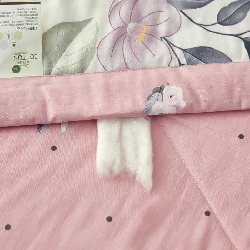 Flowers Style Summer Quilted Quilt 100% Cotton Fluffy Air Condition Thin Quilt Soft Comfortable Thin Blanket Machine Washable