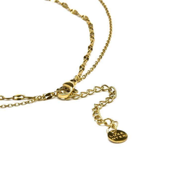 Collier Luxenter en malachite finition en rhodium - Besya