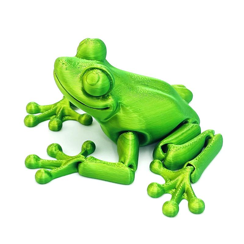 1 Piece Kitchen Home Decoration 3D Printing Simulation Frog Ornament Joint Movable Creative Model Funny Animal Desk Toys