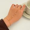 Stainless Steel 18k Gold Plated Rings Combo Multi Zircon Chains Bracelets for Women Bangles Boho Tarnish Free Waterproof Jewelry