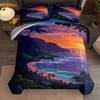 Pixel Art Hawaii Duvet Cover Set King Queen Double Full Twin Single Size Bed Linen Set