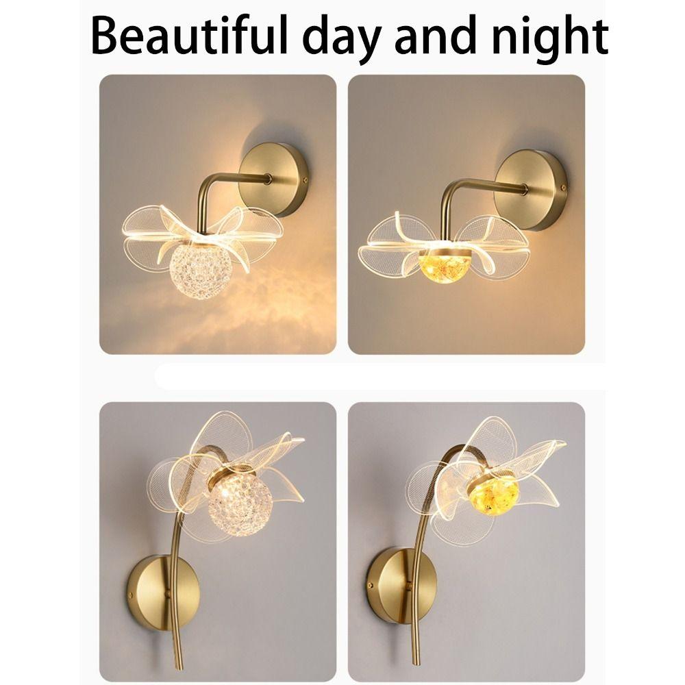 85-265V Wall Sconce Flower Shaped Wall Light Vintage Sconce  Bedroom