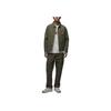Jordan Tatum Chicago Solid Color Polo Comfortable Long Sleeve Jacket Men Jacket Olive-Green HM3881-222