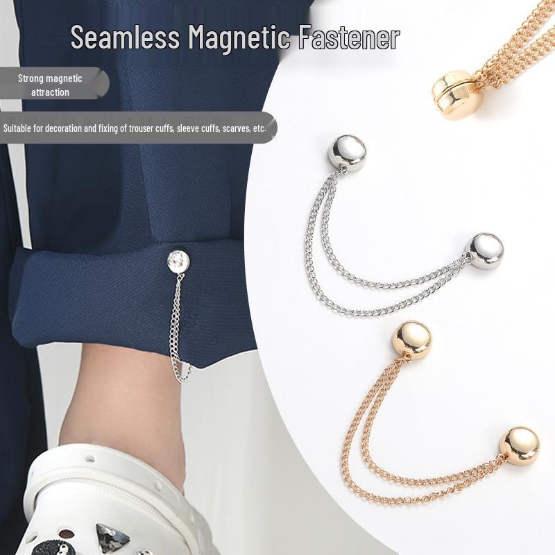Adjustable Magnetic Metal Buckle for Trouser Legs and Cuffs - Seamless, Nail-Free Design