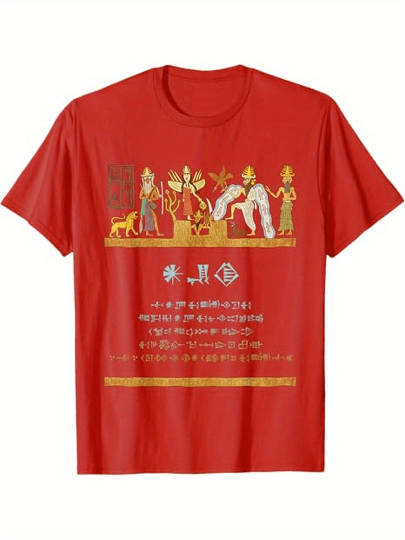 Enki Ancient God Sumerian Mythology Deity TShirt 100 Cotton ONeck Short Sleeve Summer Casual Mens Tshirt Streetwear S