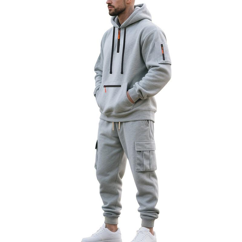 IHUASU Men's Fashion Casual Long Sleeve V Neck Pants Suits Elegant