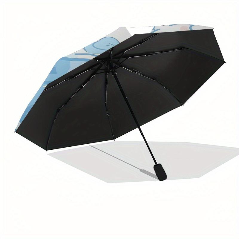 Cinnamoroll Automatic Folding Umbrella Simple 8 Rib Design, Bright Cartoon Pattern, Durable Iron Frame, Suitable For Travel, Outdoor, Beach