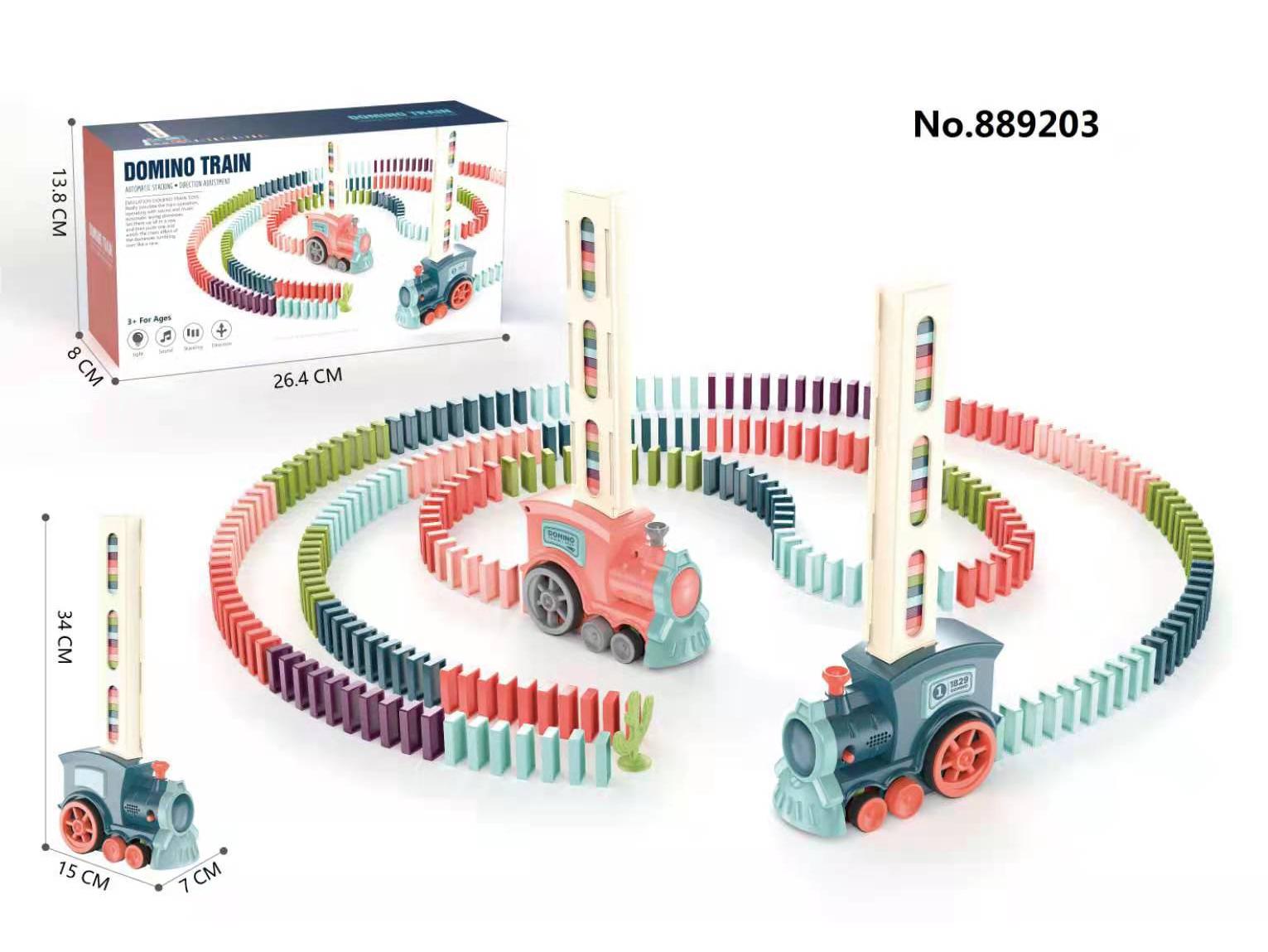 Electric Domino Train Toy for Kids: Colorful Educational Plastic Domino Set