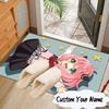 Custom Name Pink Hair Anya Carpet, Chair Rug,Area Rug for Office Bedroom living rooms bedroom, Doormat decor Christmas fan gifts