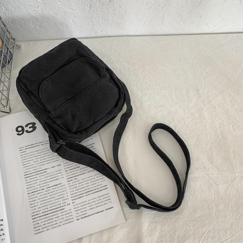 Handytasche Einfarbig Umhängetasche Canvas-Tasche Damen Schultertasche Kleine Tasche