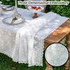 Tablecloth Three-Dimensional Embroidery Light Luxury Table Cover White Lace Table Cloth Rectangular Tablecloths Home Decor