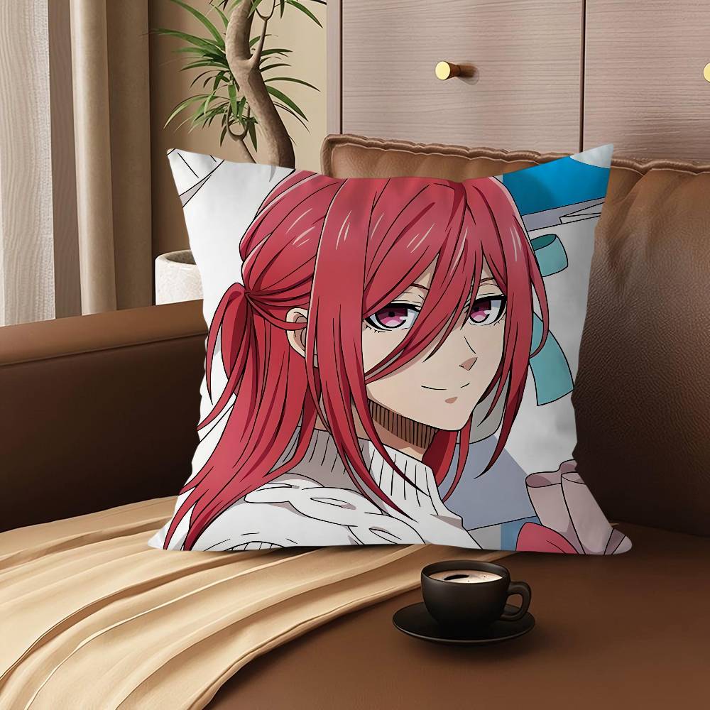 Hyoma C-Chigiri Pillow Covers Cartoon Sofa Decorative Home Double-sided Printing Short Plush Cute Cushion Cover