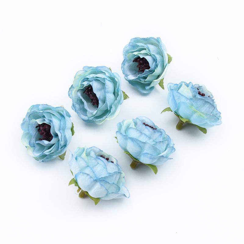 10 Stück Seidenrosen Köpfe Wand DIY Geschenke Süßigkeitenbox Hochzeit Heimdekoration Zubehör Scrapbooking Kunststoff Künstliche Blumen