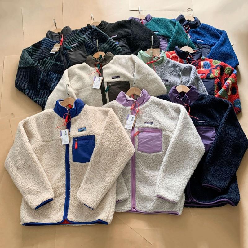 American Retro-X Classic Fleece Jacket Warm Stand Collar Coat Men Youth Casual Outdoor