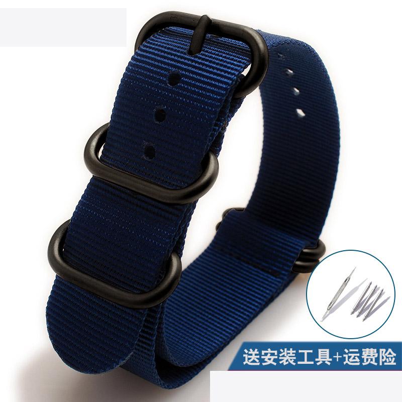 Nylon Watch Strap Bracelet Watch Strap 20 22 23 24 26mm Sport Fashion Bracelet Watch Accessories Manual Suture Simple Strap