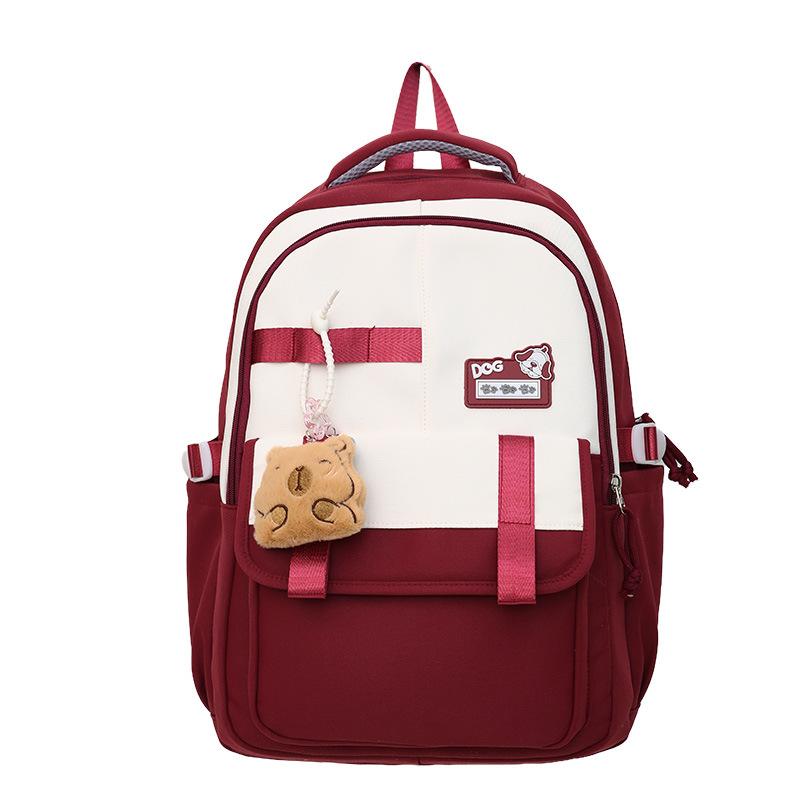 

Летний новый рюкзак в свежем стиле Инс высокой ценности в японском и корейском стиле для учениц начальной и средней школы, маленькая карточная сумка на двойном плече красный