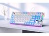 87/104-Key Mechanical Gaming Set: Silver Carving Keyboard (Blue/Black Axis), Mouse, Headset for E-Sports & Office Use
