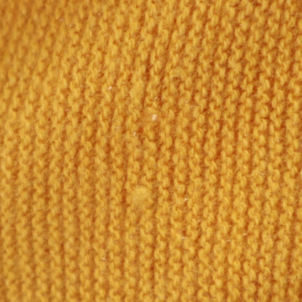 Vintage 70s Long Sleeve V Neck Cardigan Mustard Button Remake Men's Used