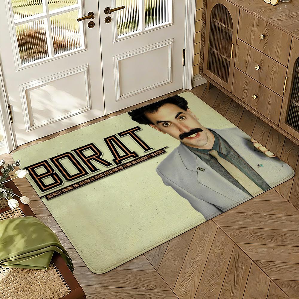 Tappetino Divertente B-Borat Very Nice Meme Tappetino Morbido Ispessito Antiscivolo Tappetino per Porta Camera da Letto Soggiorno Decorazione per la Casa Tappeti in Flanella