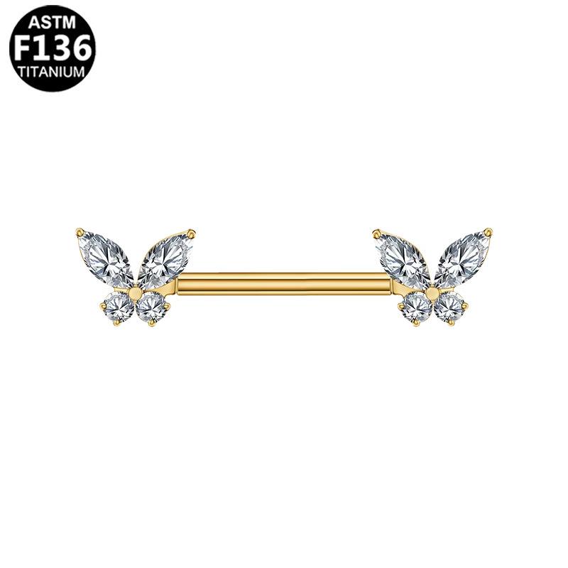ASTM F136 Titanlegierung Mode Piercing Schmuck Mehrere Stile für Ohrbrücke, Brustwarzen-Barbell, Nasenring | Festival & Party
