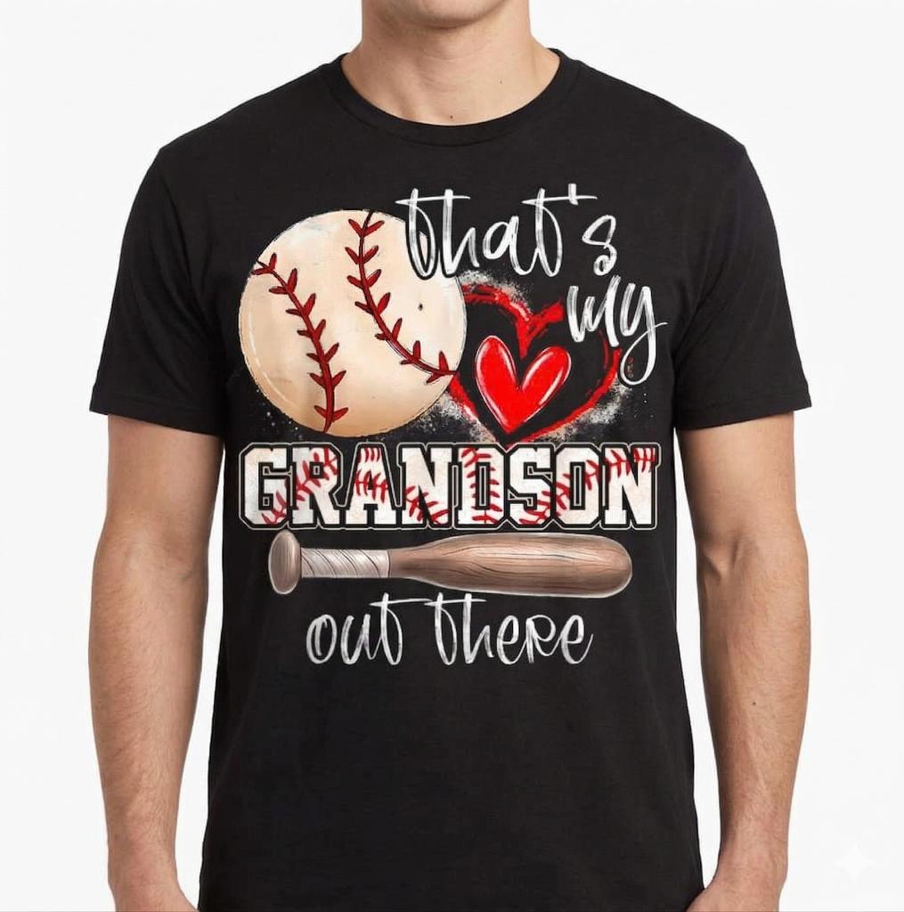 Thats My Grandson Out There Baseball Mothers Day Unisex T-Shirt